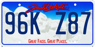 SD license plate 96KZ87