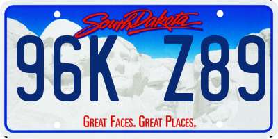 SD license plate 96KZ89