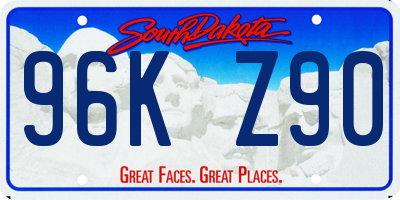 SD license plate 96KZ90