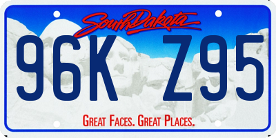 SD license plate 96KZ95