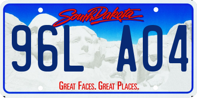 SD license plate 96LA04
