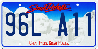 SD license plate 96LA11