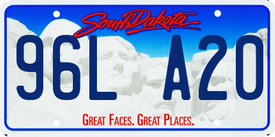 SD license plate 96LA20