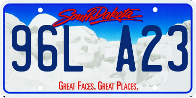 SD license plate 96LA23