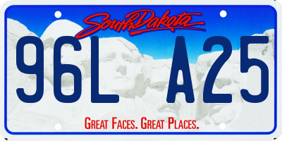 SD license plate 96LA25