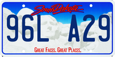 SD license plate 96LA29
