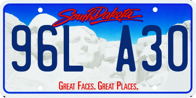 SD license plate 96LA30