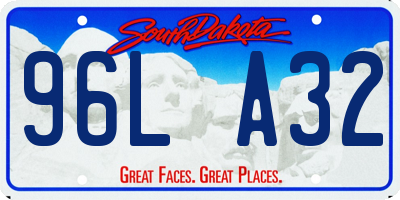 SD license plate 96LA32