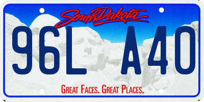 SD license plate 96LA40