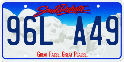 SD license plate 96LA49