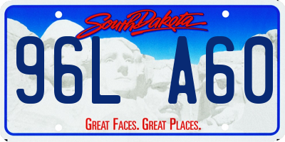 SD license plate 96LA60