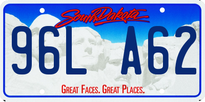SD license plate 96LA62