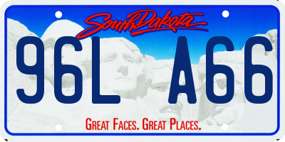 SD license plate 96LA66