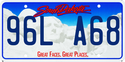 SD license plate 96LA68
