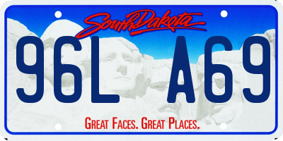 SD license plate 96LA69