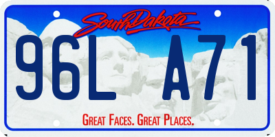 SD license plate 96LA71