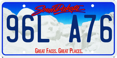 SD license plate 96LA76