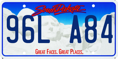 SD license plate 96LA84