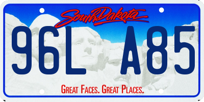 SD license plate 96LA85