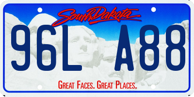 SD license plate 96LA88