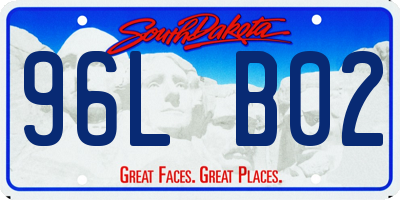 SD license plate 96LB02