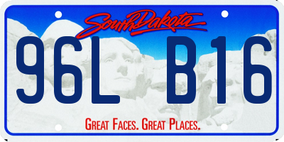 SD license plate 96LB16