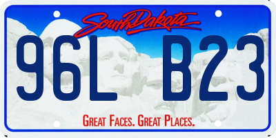 SD license plate 96LB23