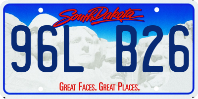 SD license plate 96LB26