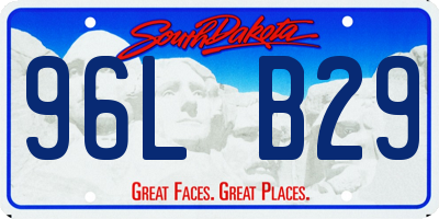 SD license plate 96LB29