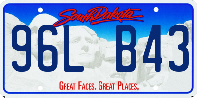 SD license plate 96LB43