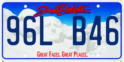 SD license plate 96LB46