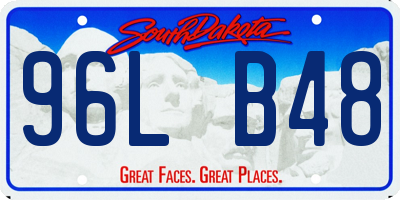 SD license plate 96LB48