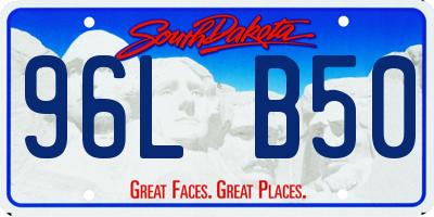 SD license plate 96LB50