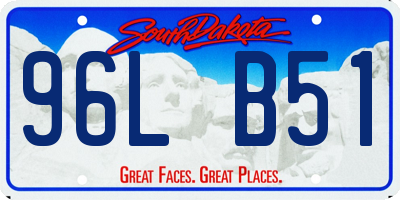 SD license plate 96LB51