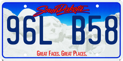 SD license plate 96LB58