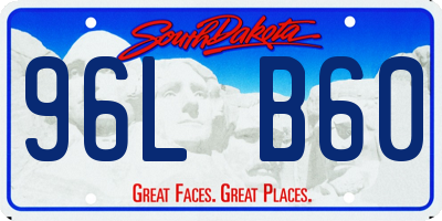 SD license plate 96LB60
