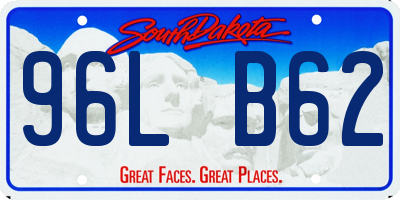 SD license plate 96LB62