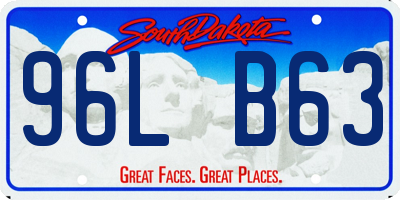 SD license plate 96LB63