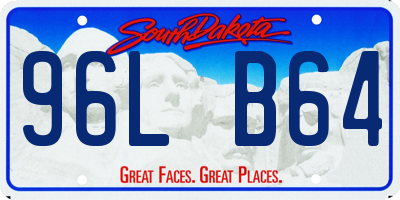 SD license plate 96LB64