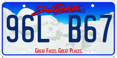 SD license plate 96LB67