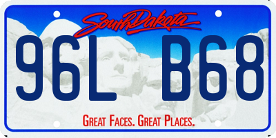 SD license plate 96LB68