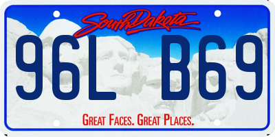 SD license plate 96LB69