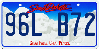 SD license plate 96LB72