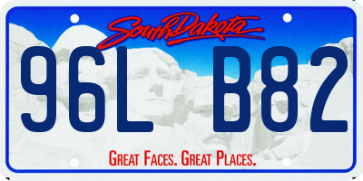 SD license plate 96LB82