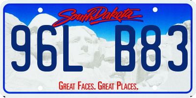 SD license plate 96LB83