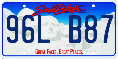 SD license plate 96LB87