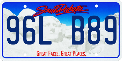 SD license plate 96LB89