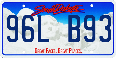 SD license plate 96LB93