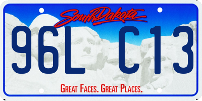 SD license plate 96LC13
