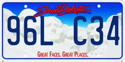 SD license plate 96LC34